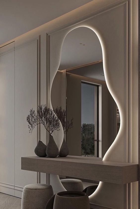 Dressing Body Mirror Frameless Mirror for Bedroom…
